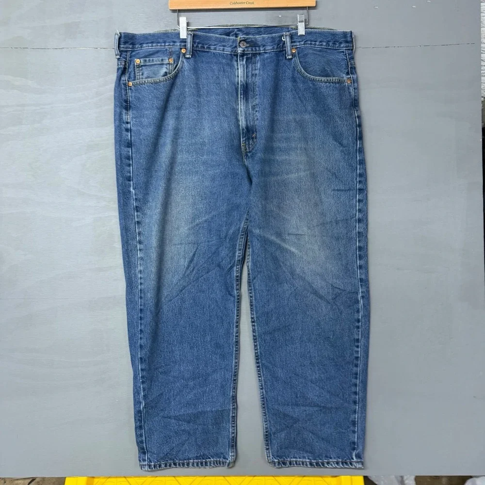 Levis‎ 550 Relaxed Fit Tapered Leg Medium Wash Blue Denim Jeans Mens 46x30